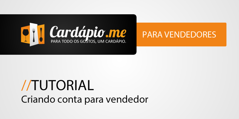 Criando conta para vendedor